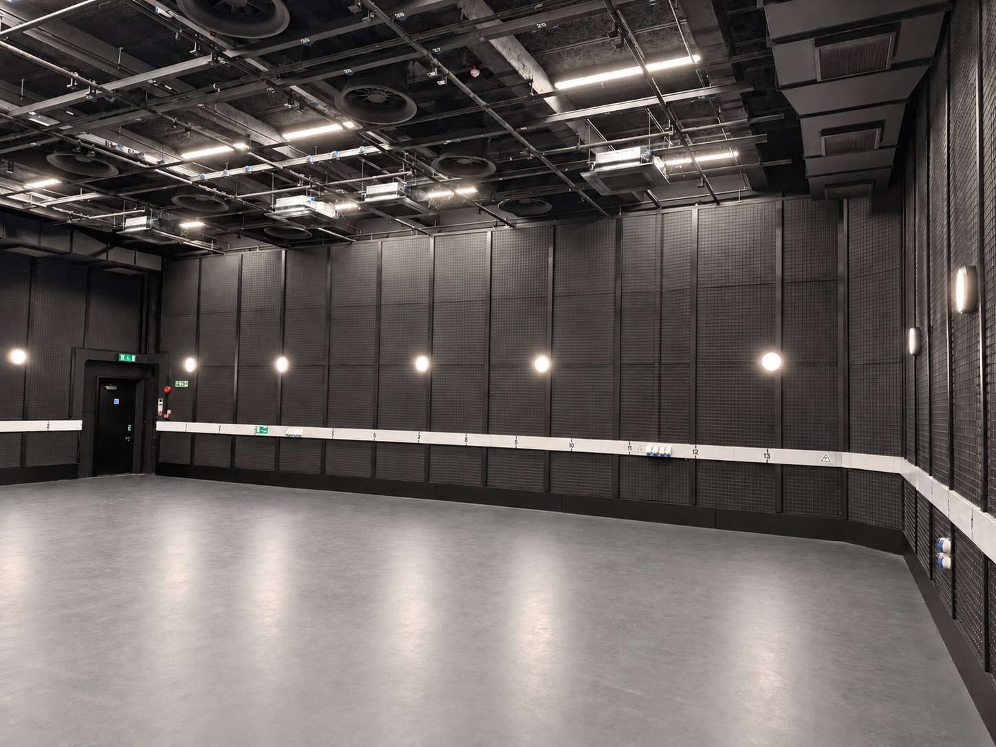 The Studio 1 floor looking towards the far wall