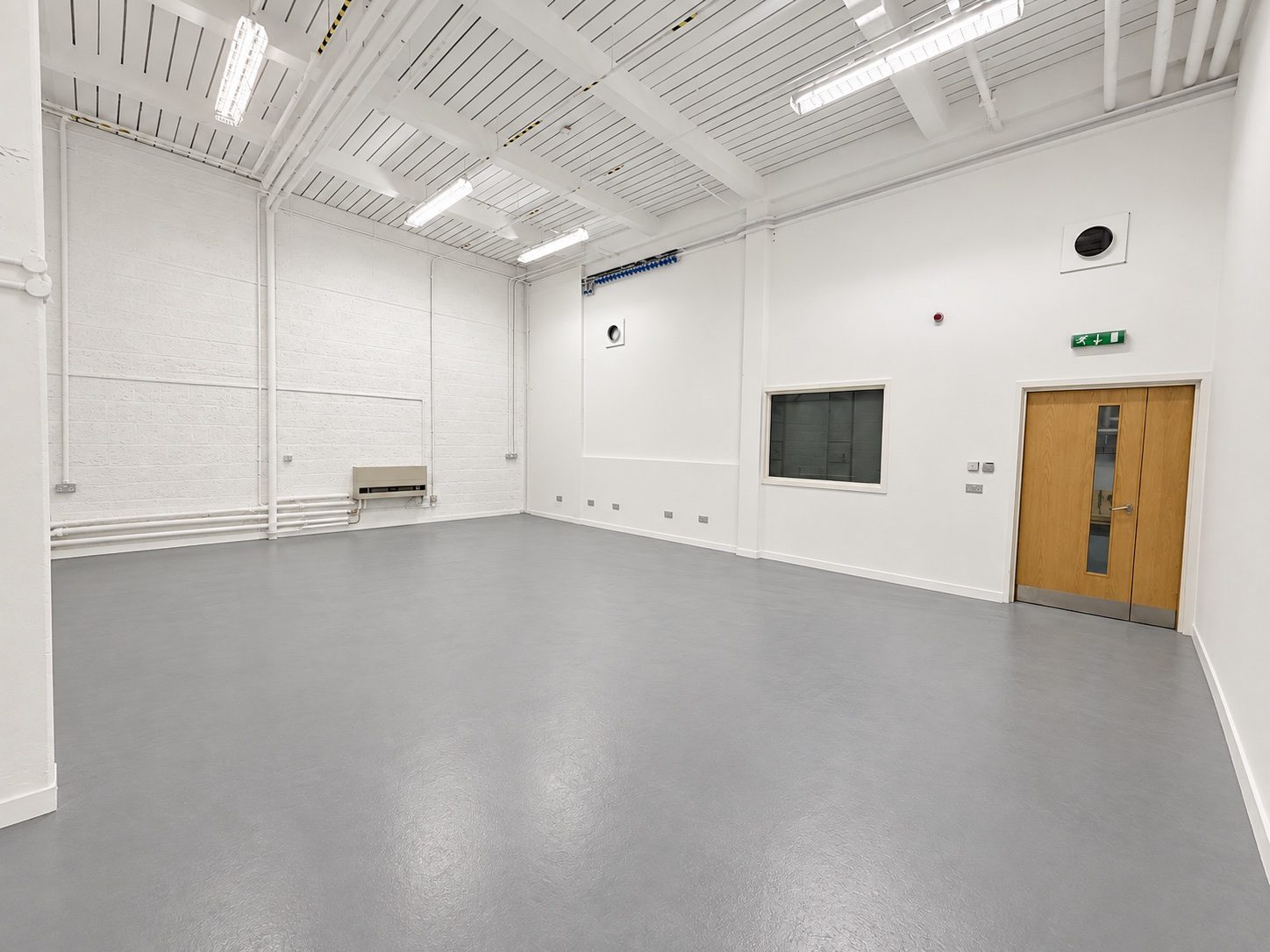Studio 2 entrance and control window