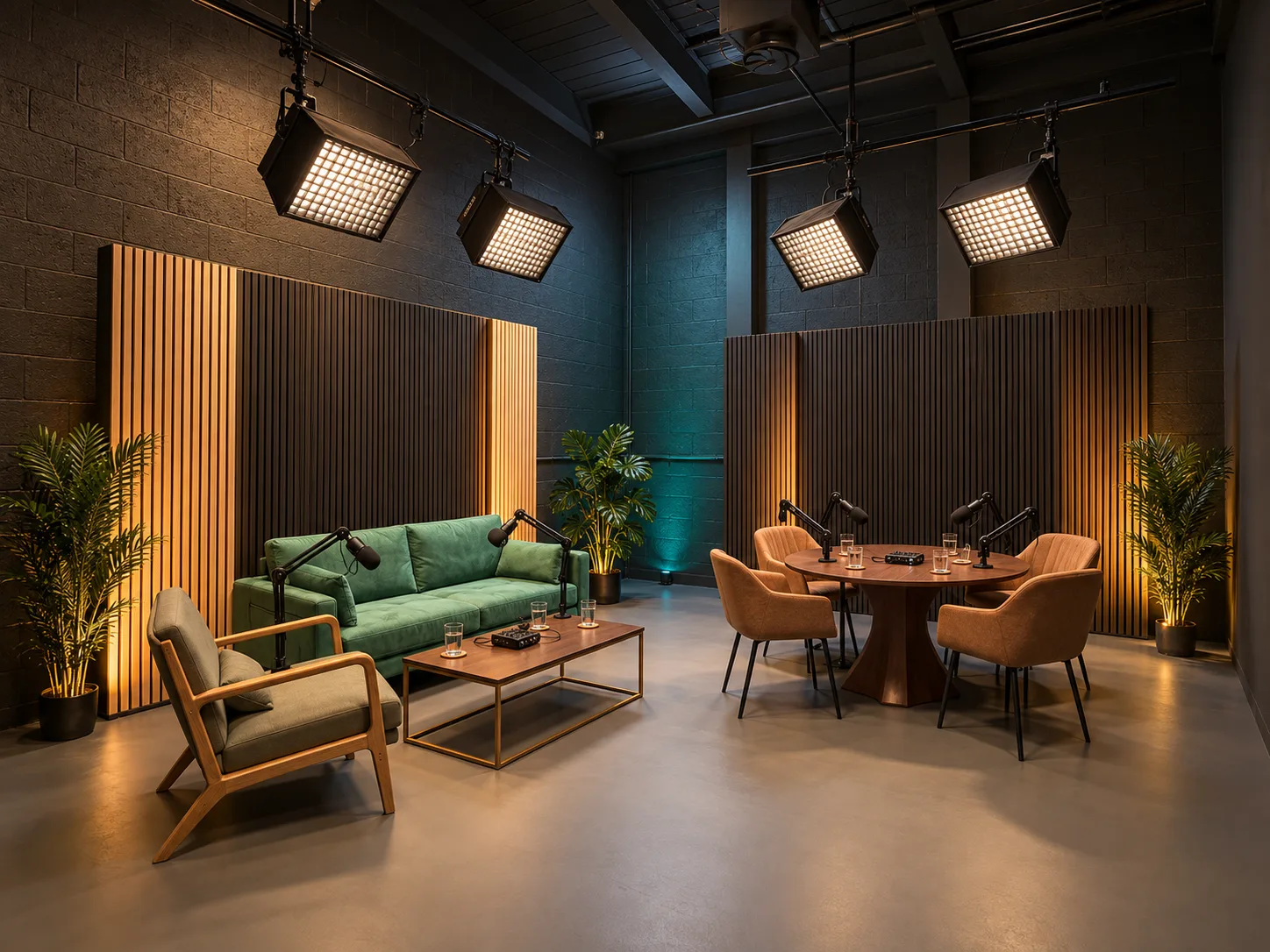 Studio 3, the dual-set room with both sets standing